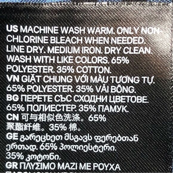 H&M Slim Fit Long Sleeve Button Down Shirt in Red/White/Blue Check Men’s Small - Picture 6 of 6